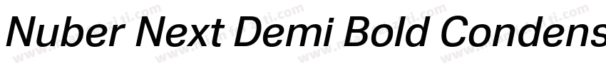 Nuber Next Demi Bold Condensed字体转换